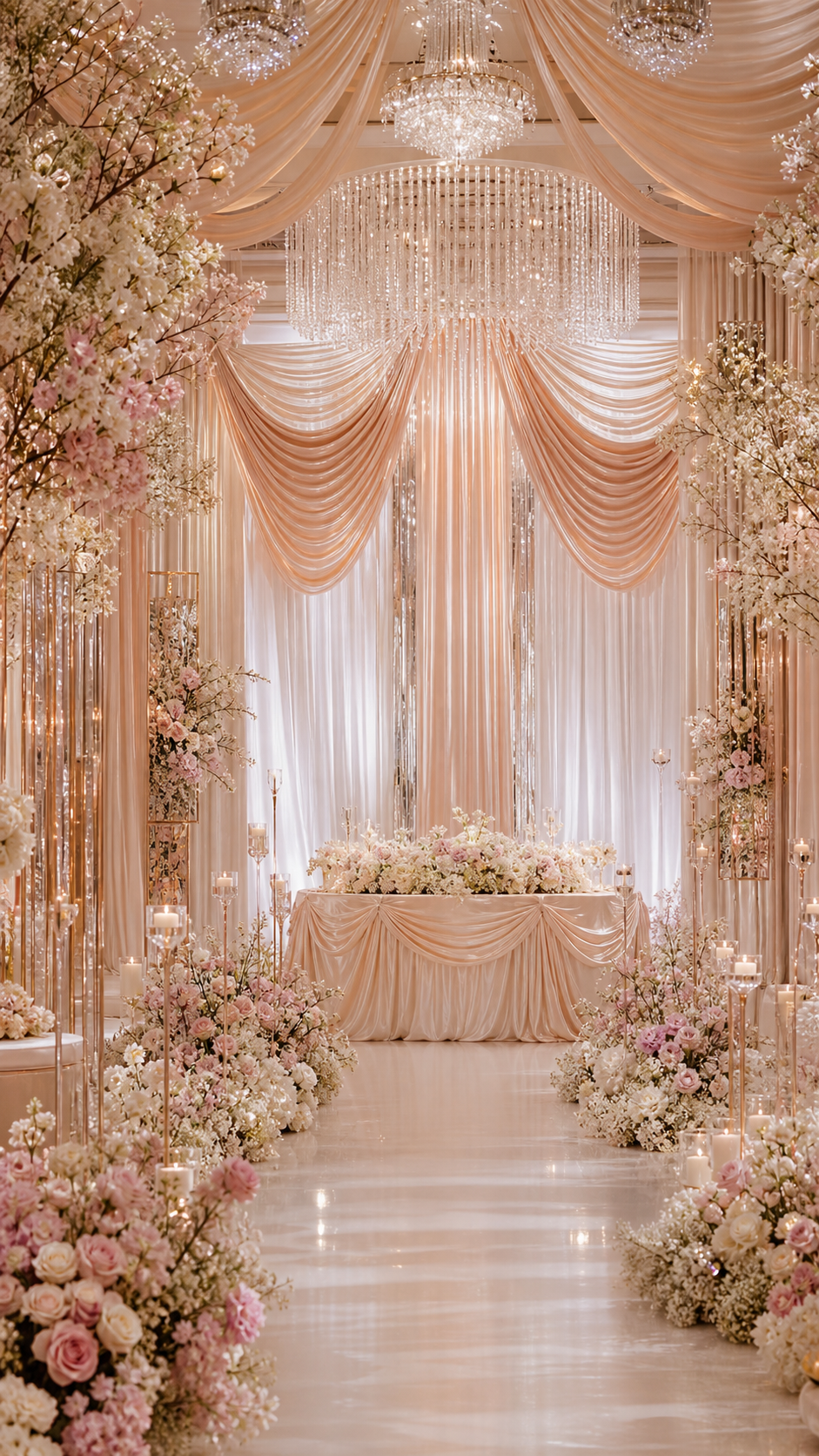 Rose Gold Romance invitation style